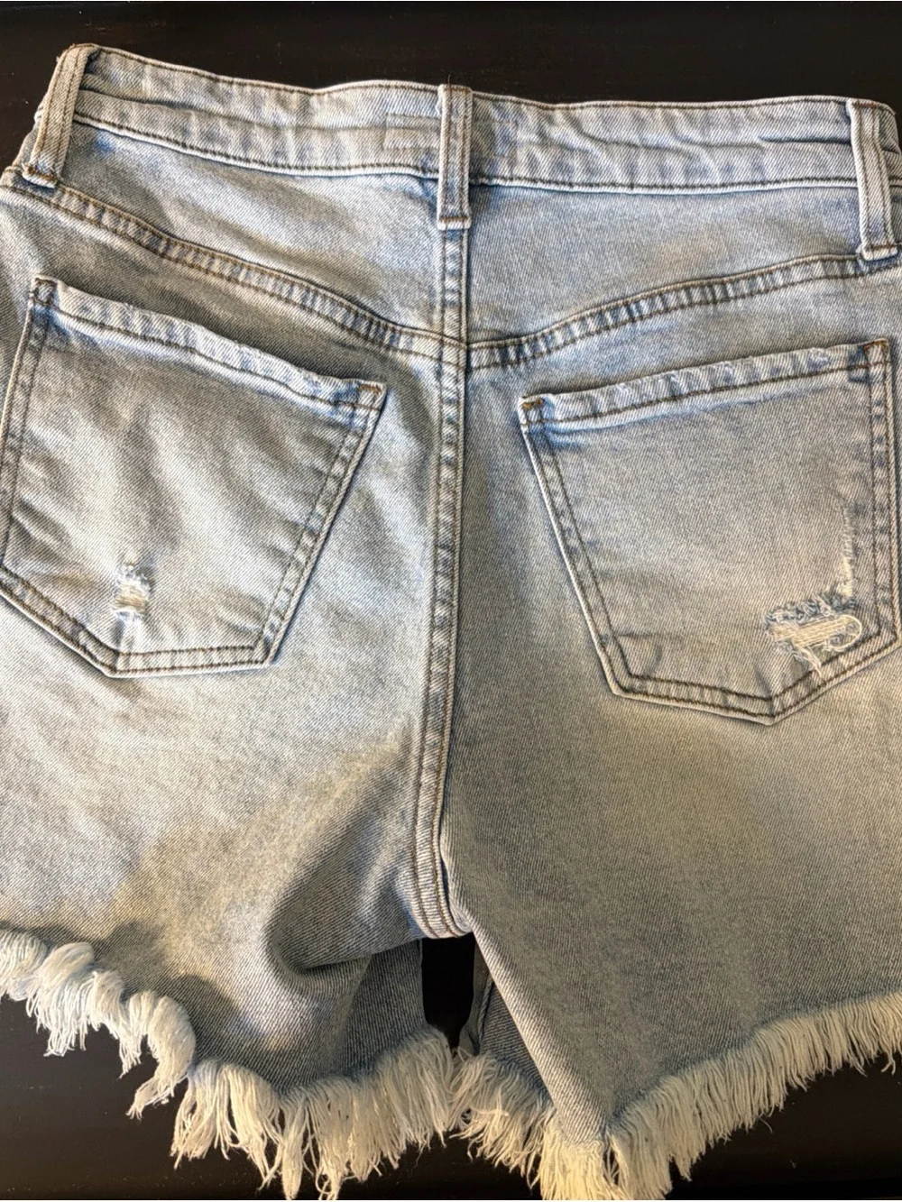 Kut from the Kloth Jane High Rise Long Short Distressed Size 00 Frayed Hem